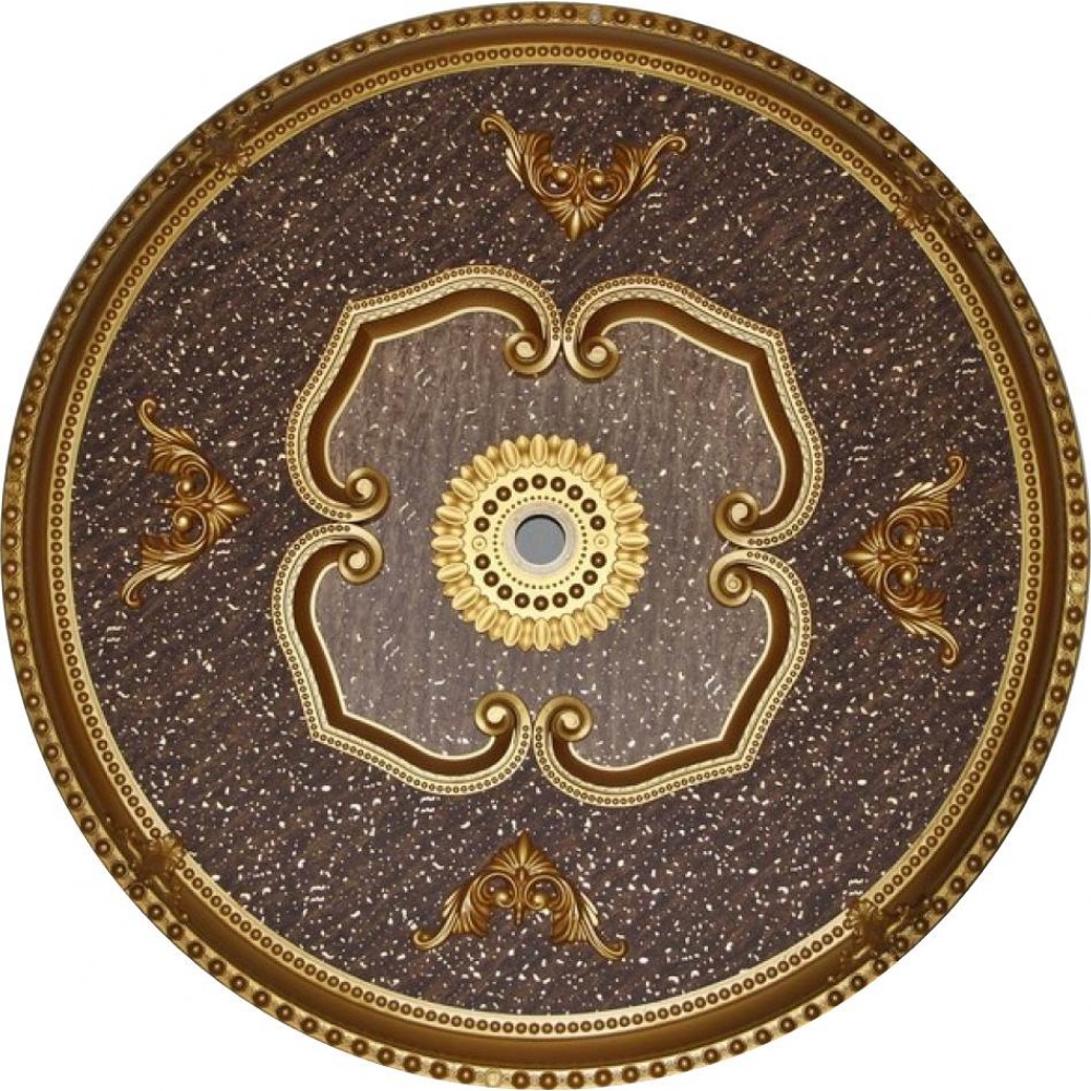 90 Cm Yuvarlak Osmanli Saray Tavan S-355 Avize Gobegi Altin Varak Kaplamali 3D